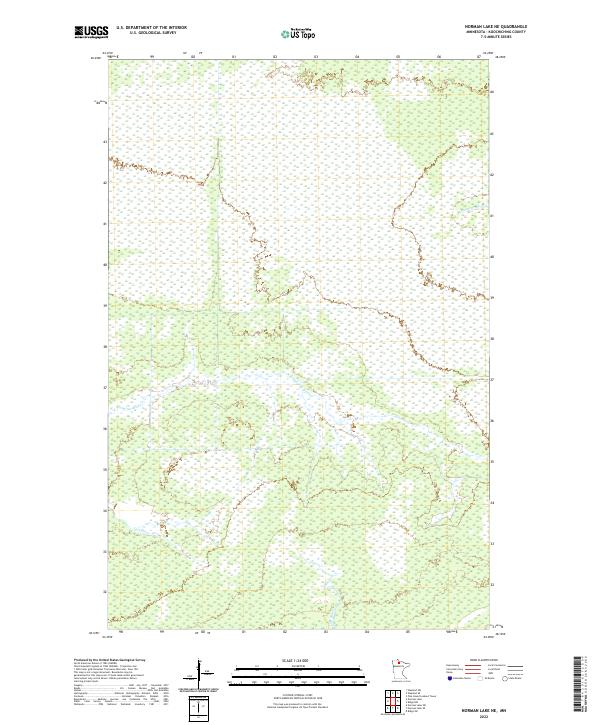 US Topo 7.5-minute map for Norman Lake NE MN