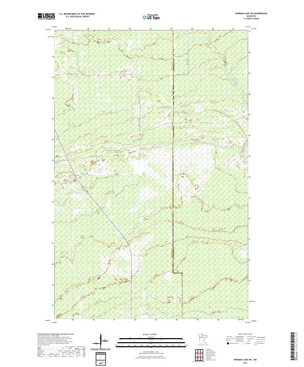 US Topo 7.5-minute map for Norman Lake SW MN