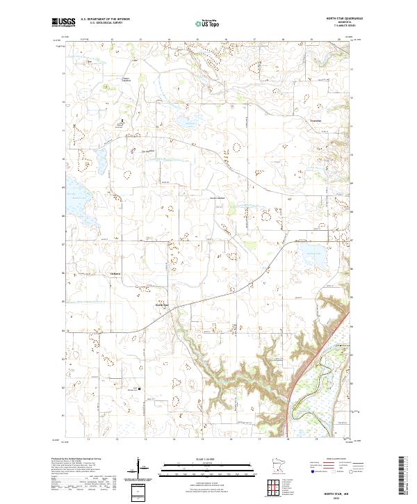 US Topo 7.5-minute map for North Star MN