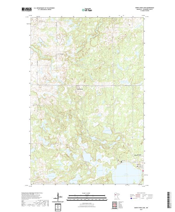 US Topo 7.5-minute map for North Twin Lake MN