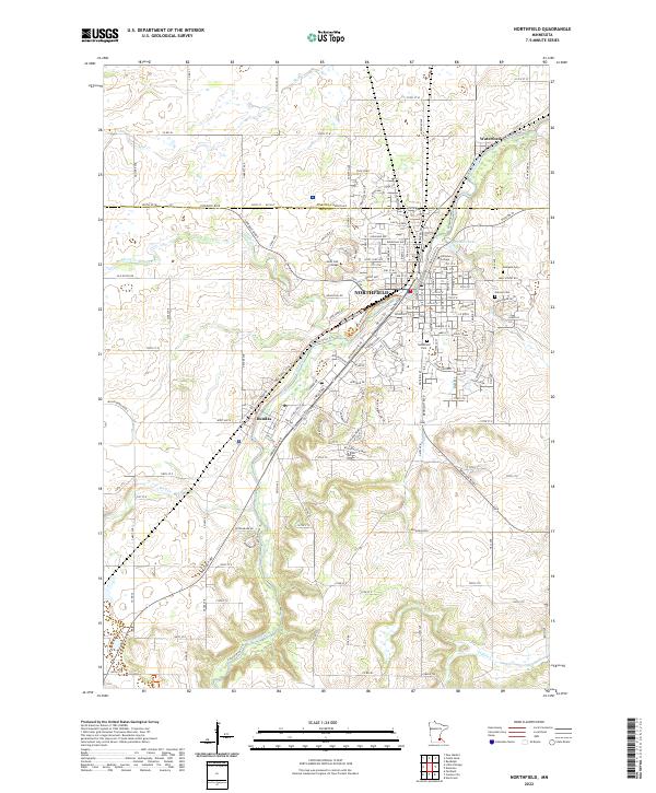 US Topo 7.5-minute map for Northfield MN