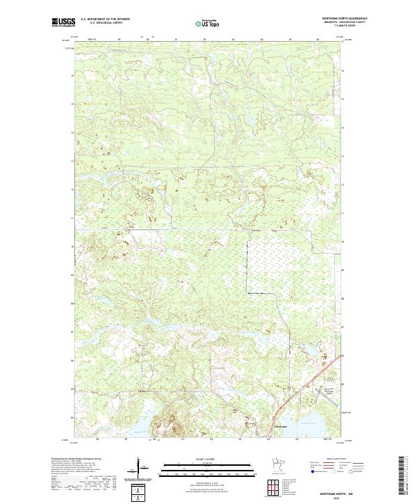 US Topo 7.5-minute map for Northome North MN