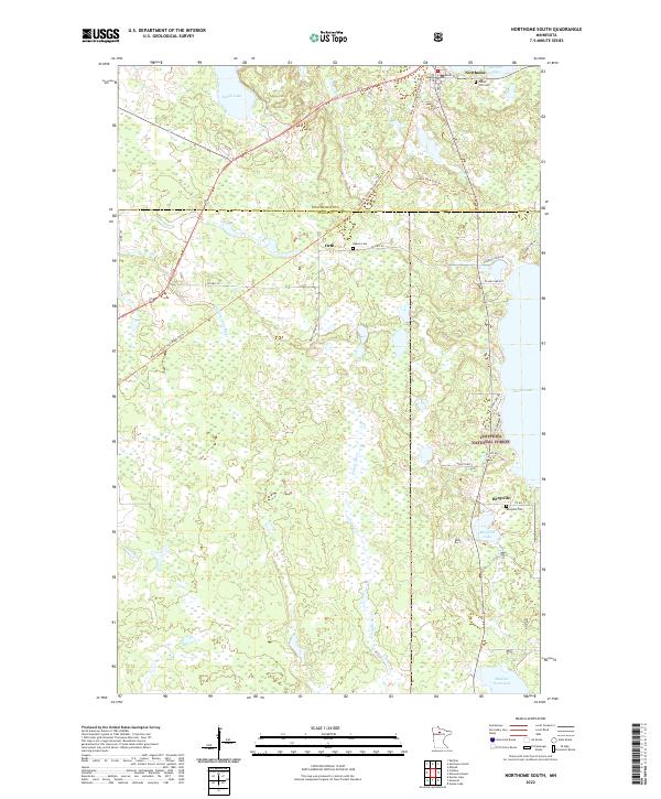 US Topo 7.5-minute map for Northome South MN