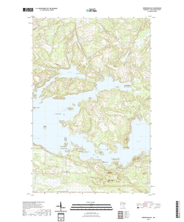 US Topo 7.5-minute map for Norwegian Bay MN
