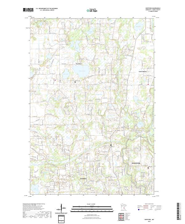 US Topo 7.5-minute map for Nowthen MN