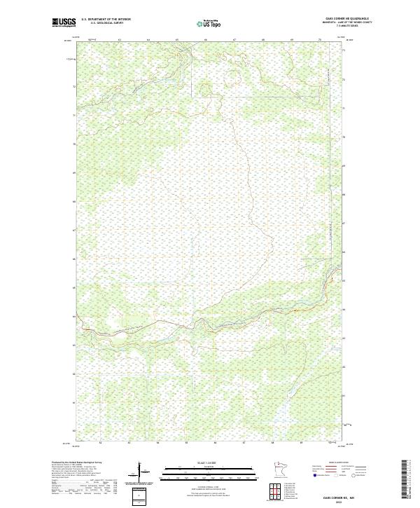 US Topo 7.5-minute map for Oaks Corner NE MN