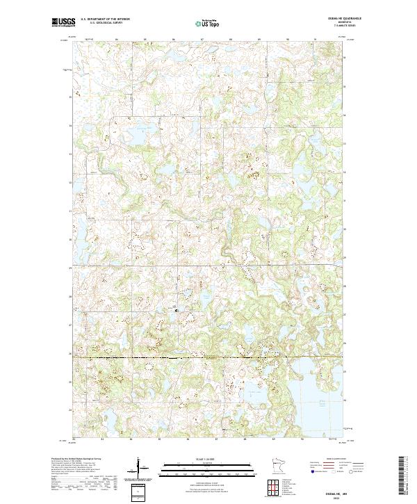 US Topo 7.5-minute map for Ogema NE MN