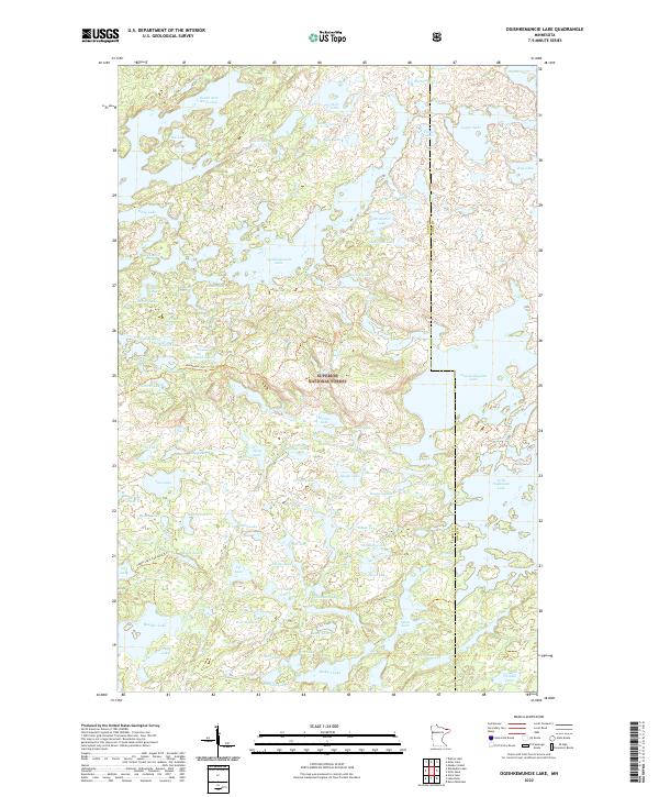 US Topo 7.5-minute map for Ogishkemuncie Lake MN