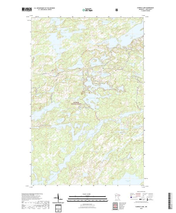 US Topo 7.5-minute map for Ojibway Lake MN