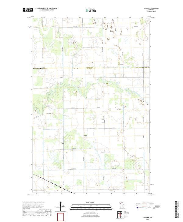 US Topo 7.5-minute map for Oklee NW MN