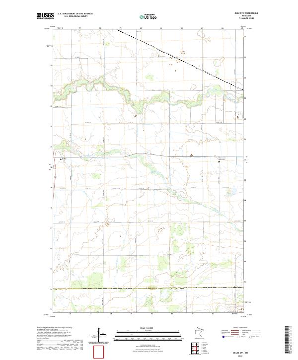 US Topo 7.5-minute map for Oklee SW MN