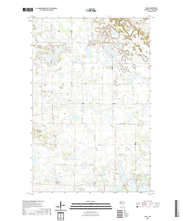 US Topo 7.5-minute map for Olga MN