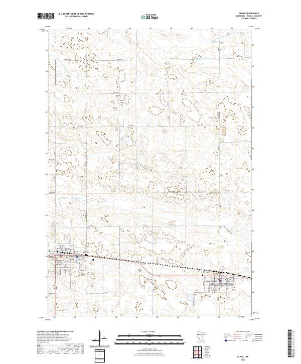 US Topo 7.5-minute map for Olivia MN