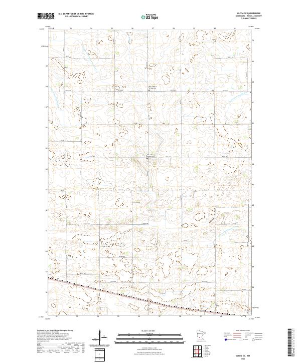 US Topo 7.5-minute map for Olivia SE MN