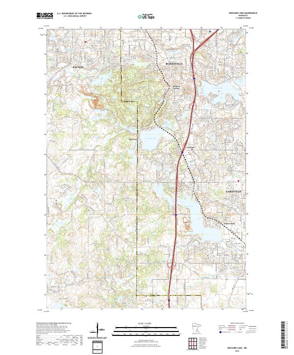 US Topo 7.5-minute map for Orchard Lake MN