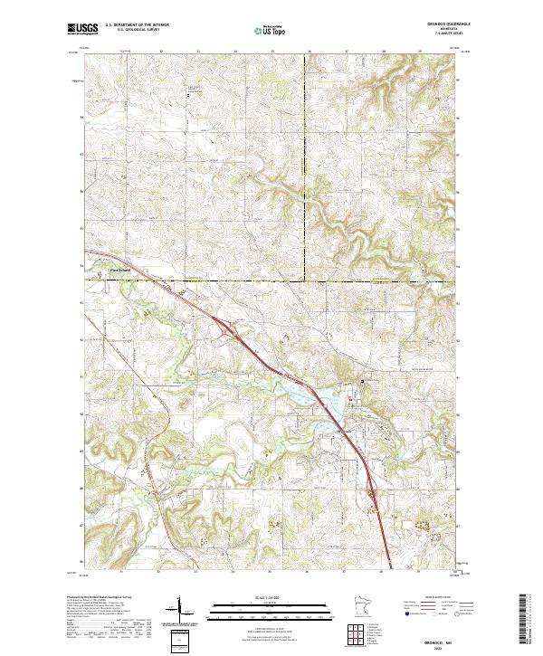 US Topo 7.5-minute map for Oronoco MN
