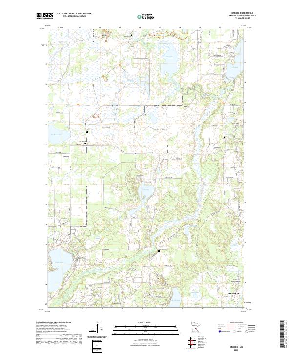 US Topo 7.5-minute map for Orrock MN