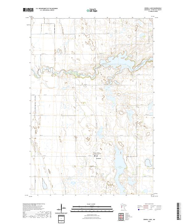 US Topo 7.5-minute map for Orwell Lake MN