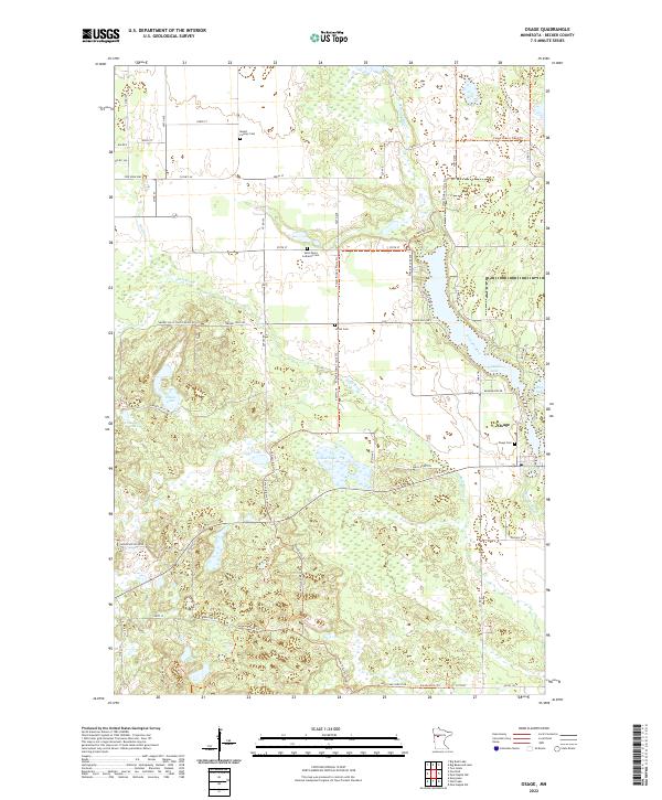 US Topo 7.5-minute map for Osage MN