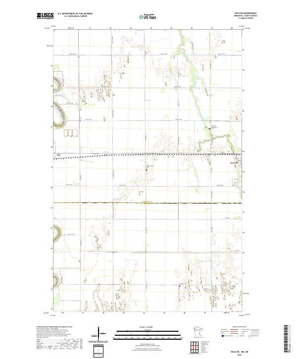 US Topo 7.5-minute map for Oslo NE MNND
