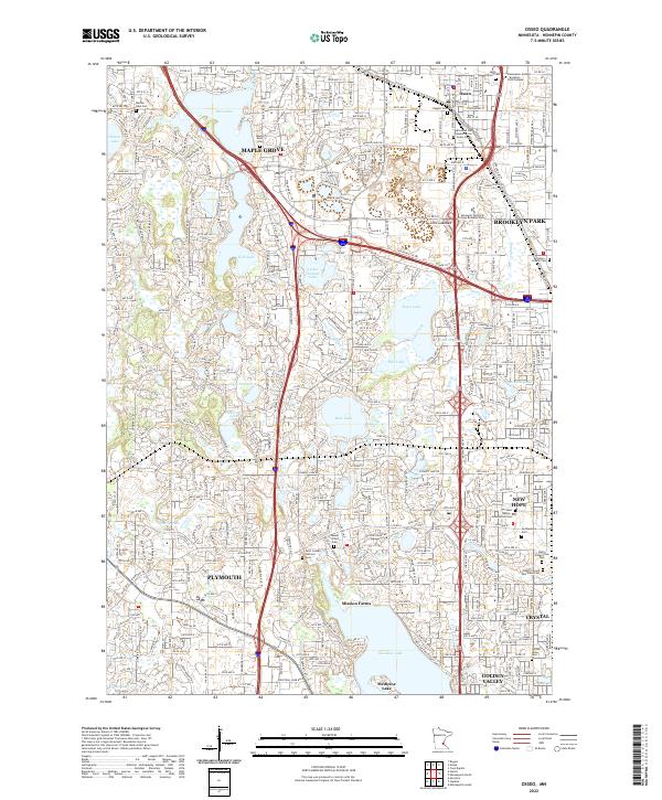 US Topo 7.5-minute map for Osseo MN