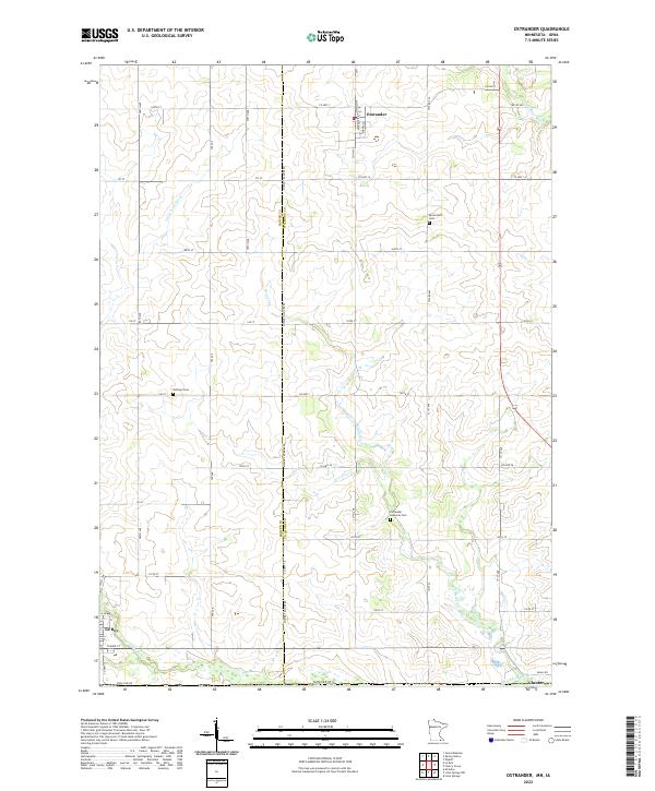 US Topo 7.5-minute map for Ostrander MNIA