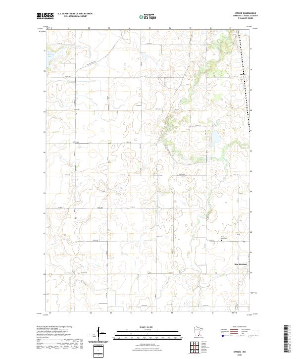 US Topo 7.5-minute map for Otisco MN