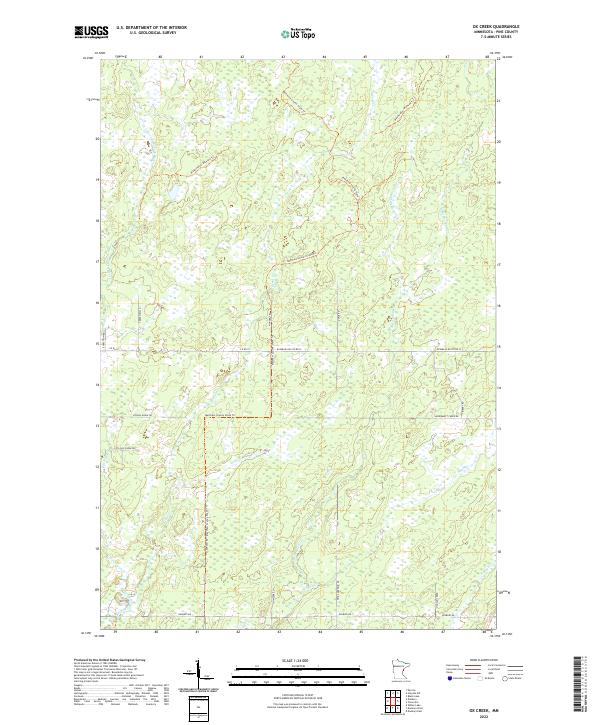 US Topo 7.5-minute map for Ox Creek MN