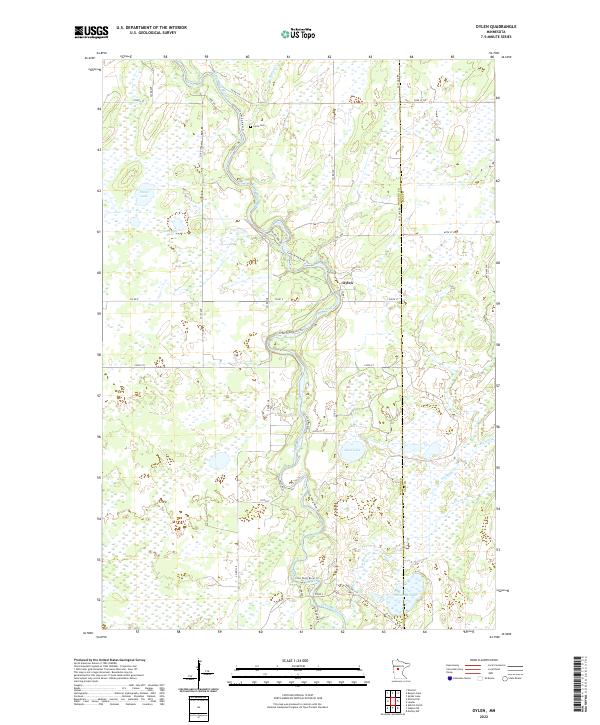 US Topo 7.5-minute map for Oylen MN