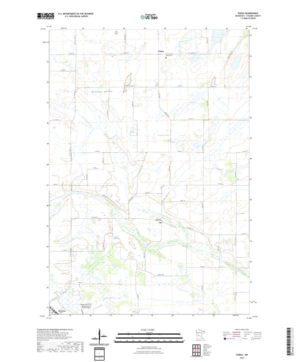US Topo 7.5-minute map for Padua MN