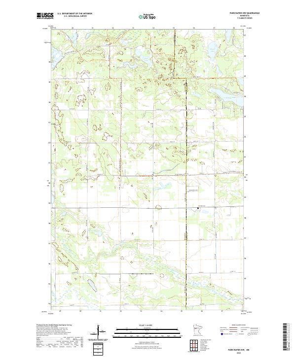 US Topo 7.5-minute map for Park Rapids NW MN