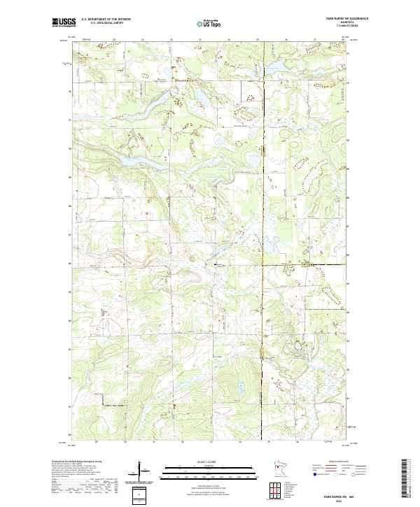 US Topo 7.5-minute map for Park Rapids SW MN