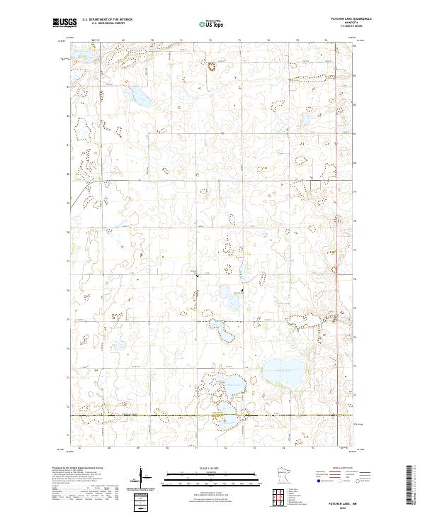 US Topo 7.5-minute map for Patchen Lake MN