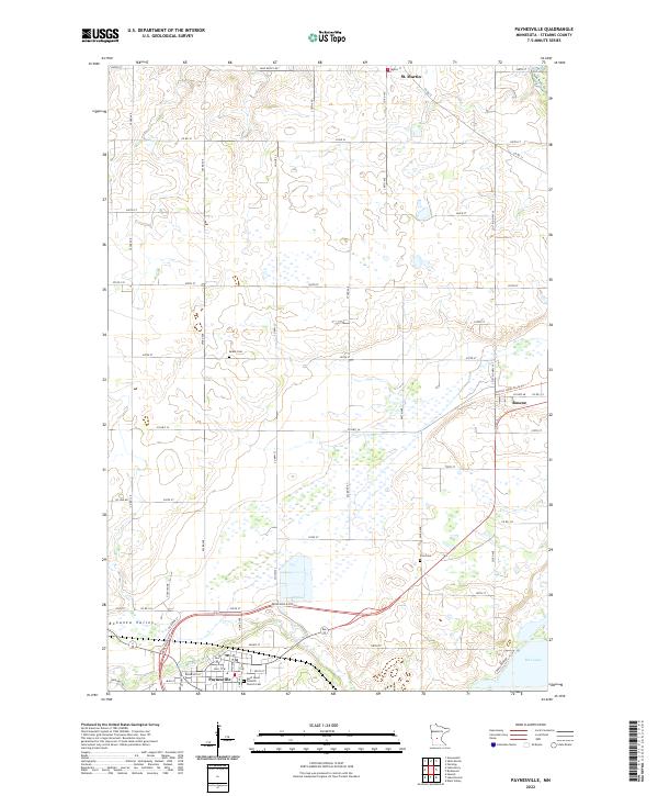 US Topo 7.5-minute map for Paynesville MN