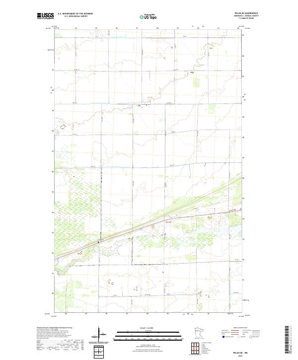 US Topo 7.5-minute map for Pelan NE MN