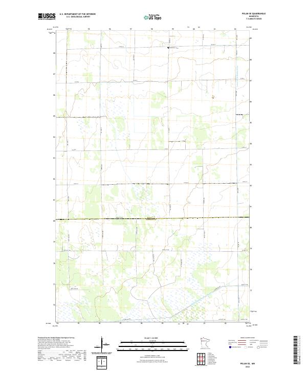 US Topo 7.5-minute map for Pelan SE MN