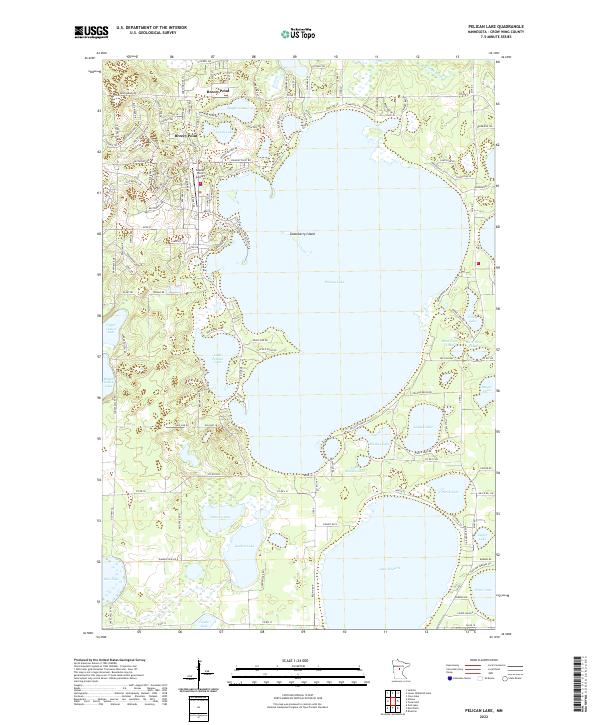 US Topo 7.5-minute map for Pelican Lake MN