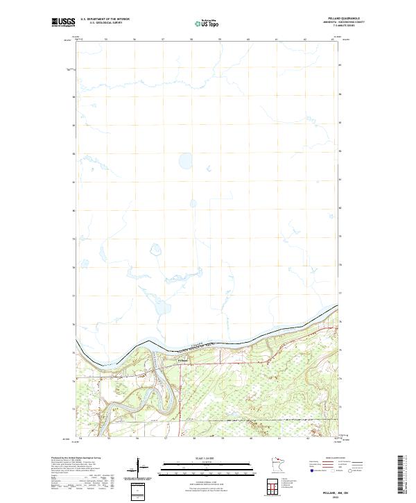 US Topo 7.5-minute map for Pelland MNON