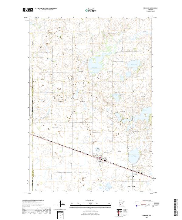 US Topo 7.5-minute map for Pennock MN
