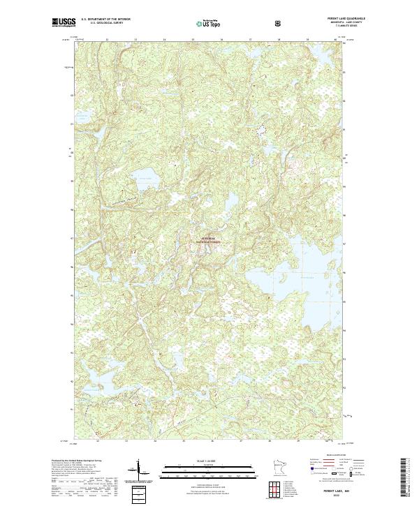 US Topo 7.5-minute map for Perent Lake MN