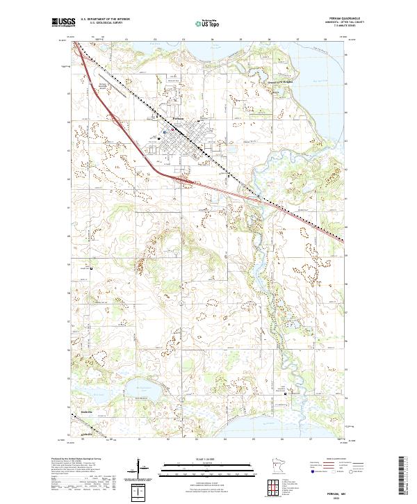 US Topo 7.5-minute map for Perham MN