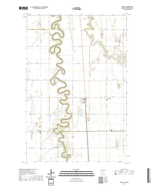 US Topo 7.5-minute map for Perley MNND