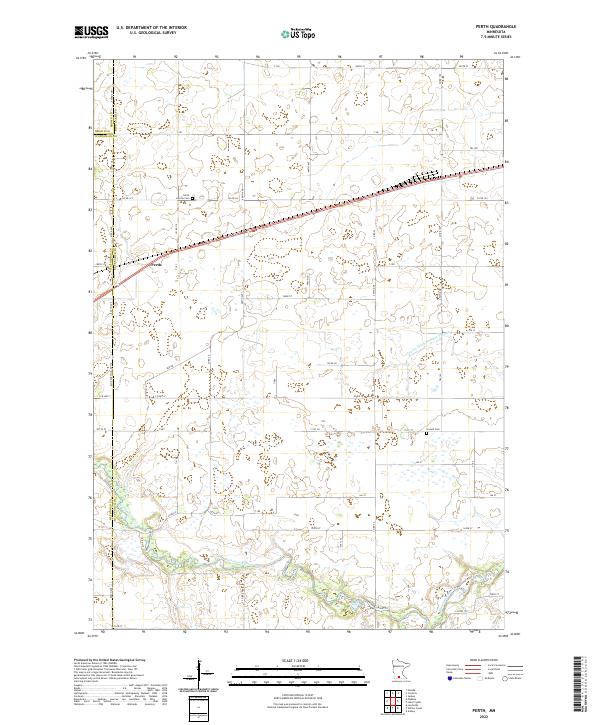 US Topo 7.5-minute map for Perth MN