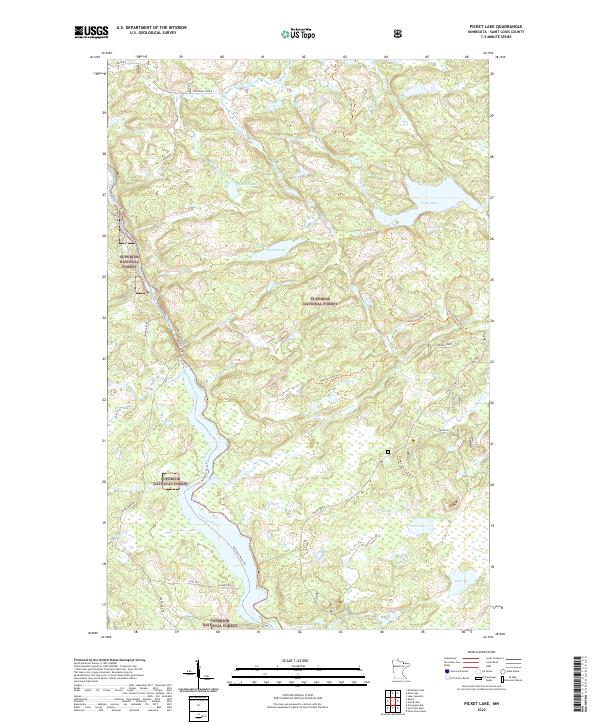 US Topo 7.5-minute map for Picket Lake MN