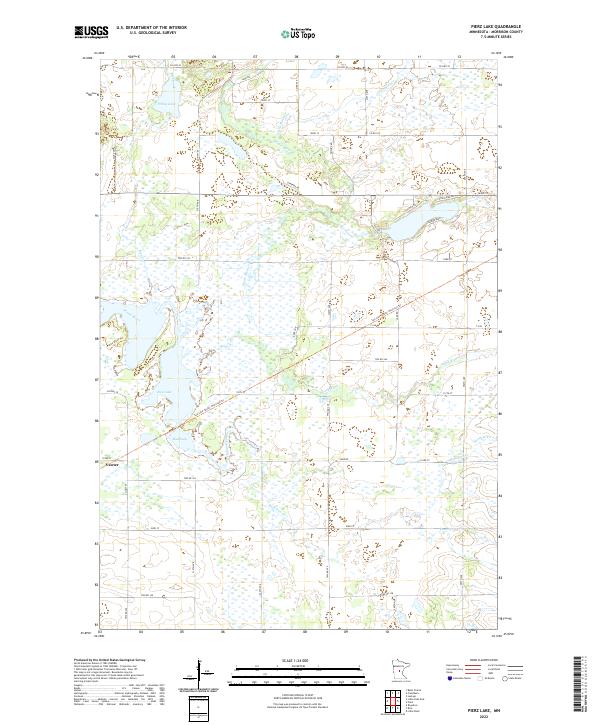 US Topo 7.5-minute map for Pierz Lake MN