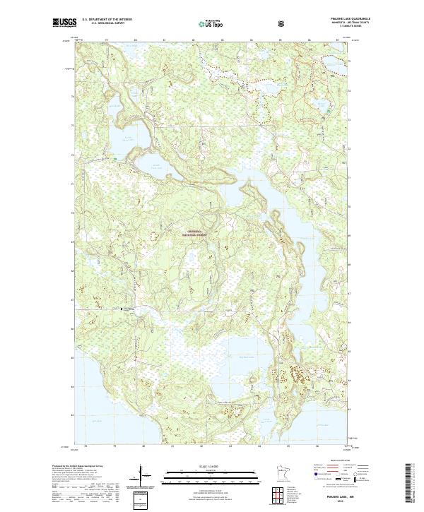US Topo 7.5-minute map for Pimushe Lake MN