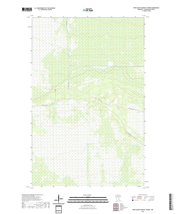 US Topo 7.5-minute map for Pine Island Lookout Tower MN