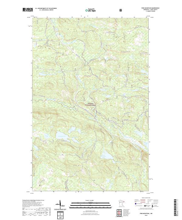 US Topo 7.5-minute map for Pine Mountain MN