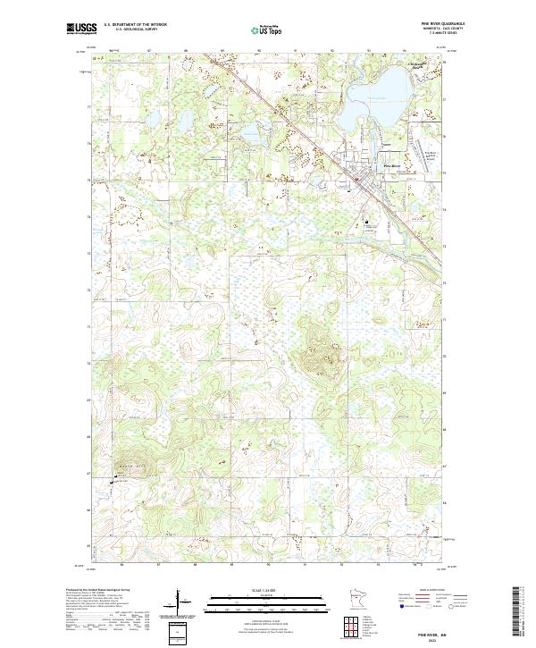US Topo 7.5-minute map for Pine River MN