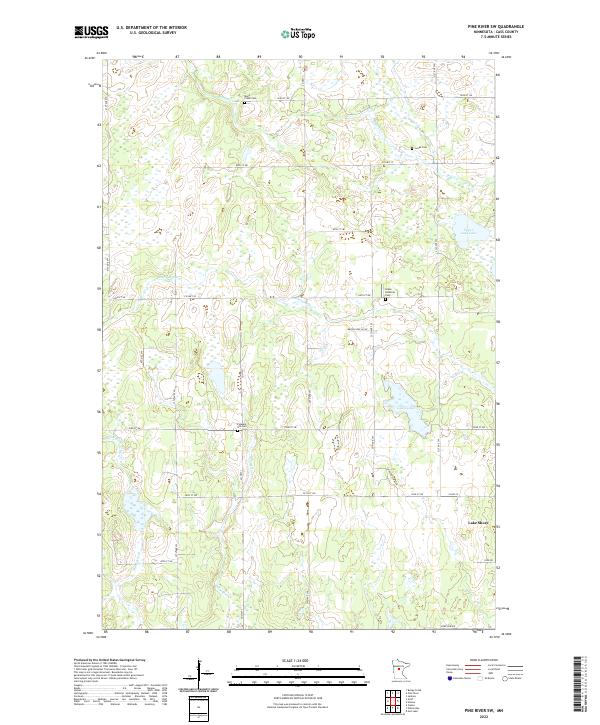 US Topo 7.5-minute map for Pine River SW MN